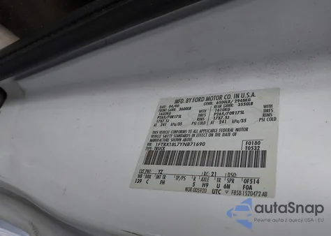 2000 Ford F-150 Lariat/Work Series/Xl/Xlt from USA, damaged, VIN 1FTRX18L7YNB71690